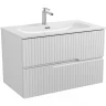 Тумба под раковину Cezares Duet-N 80 DUET-N-800-2C-SO-BL подвесная Bianco Lucido МДФ / ЛДСП