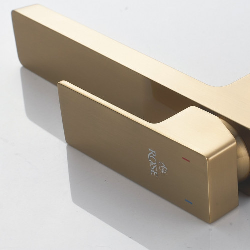 Смеситель для раковины Rose R18G R1811G-1 Золото матовое латунь