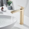 Смеситель для раковины Rose R18G R1811G-1 Золото матовое латунь