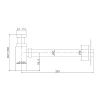 Сифон для раковины Abber AF0031RG Розовое золото