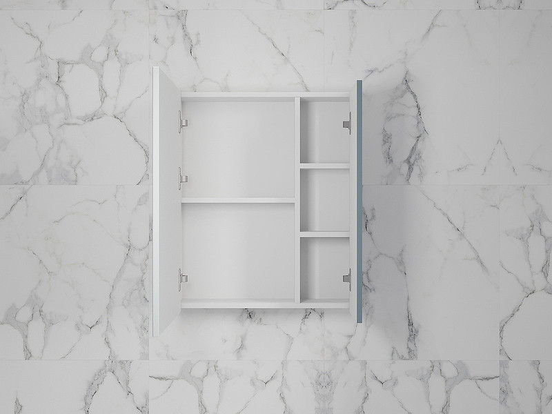 Зеркальный шкаф Style Line Стокгольм 60 ЛС-00002319 Графит софт МДФ / ЛДСП, стекло