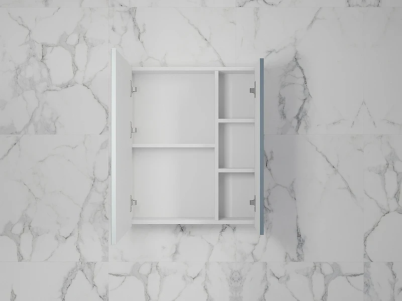Зеркальный шкаф Style Line Стокгольм 60 ЛС-00002319 Графит софт МДФ / ЛДСП, стекло