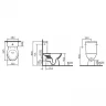 Унитаз компакт Vitra S10 Open-Back 9822B003-7204 с бачком и сиденьем Микролифт фарфор напольный
