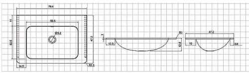 Раковина Vincea 80 VCB-2VP800W Белая