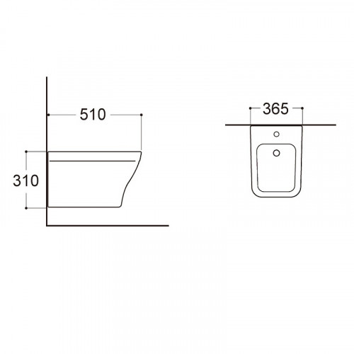 Биде Aquatek Амадео AQ1663-00 подвесное Белое