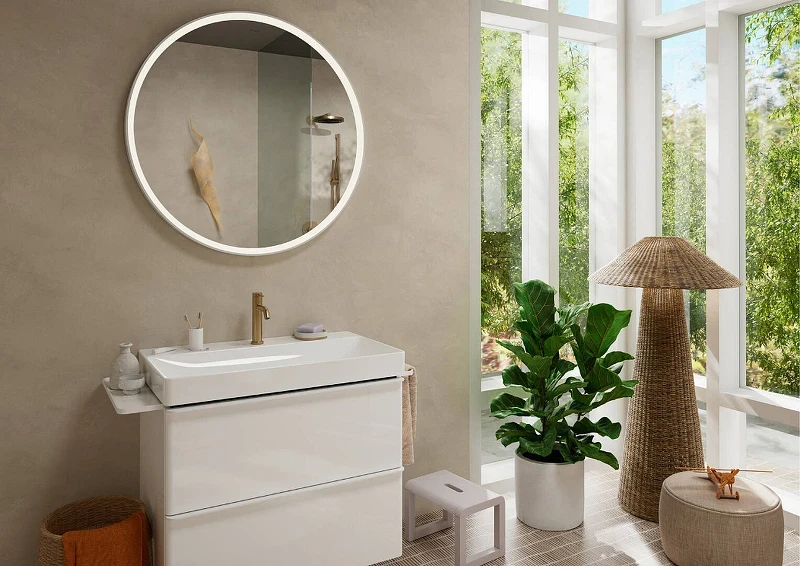 Смеситель для раковины Hansgrohe Tecturis S 73310140 Шлифованная бронза латунь