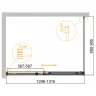 Душевой уголок Cezares Duet Soft-М 130x90 DUET SOFT-M-AH-1-130/90-C-Cr профиль Хром стекло прозрачное