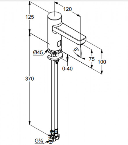 Смеситель для раковины Kludi Zenta 3820205 Хром латунь