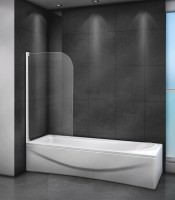 Шторка на ванну Cezares Relax 80 RELAX-V-1-80/140-C-Bi профиль Серый стекло прозрачное