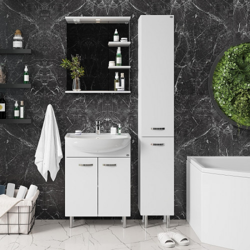 Тумба под раковину Onika Коралл 60 106149 цвет Белый