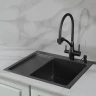 Кухонная мойка Ростовская Мануфактура Сантехники 58 MRK-5851BL-R Темный графит нержавеющая сталь встраиваемый
