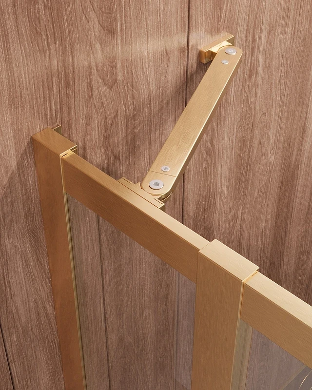 Душевой уголок Cezares Molveno 120x120 MOLVENO-A-22-100+20-C-BORO-IV профиль Брашированное золото стекло прозрачное