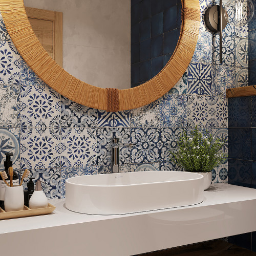 Раковина-чаша Aqueduto Espiral 60 ESP0210 Белая глянцевая фарфор накладная