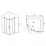 Душевой уголок RGW Passage PA-51B 100x100 02085100-14 профиль Черный стекло прозрачное