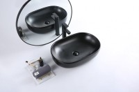 Раковина-чаша BelBagno 60 BB1084-H301 Черная матовая фаянс накладная