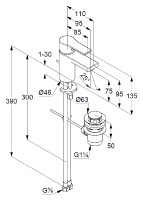 Смеситель для раковины Kludi Zenta SL 482600565 Хром латунь