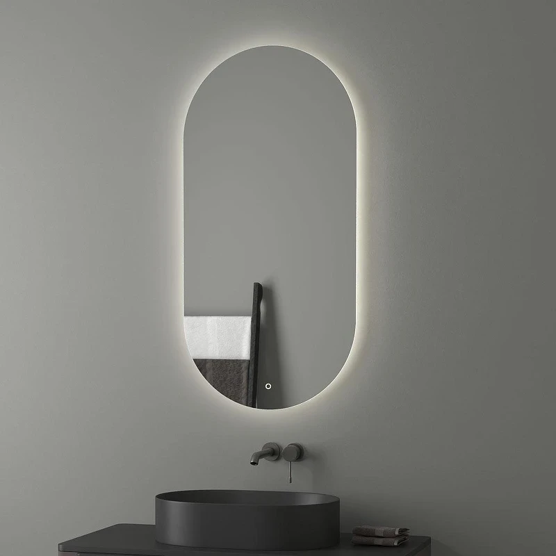 Зеркало Evoform Ledshine 60х120 BY 2696 с подсветкой 26,5 W - сенсорный выключатель - нейтральный белый свет