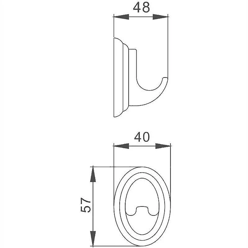 Крючок Haiba HB1505-1 Хром