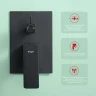 Душевая система Raglo R01.27.06 Черная матовая латунь встраиваемый