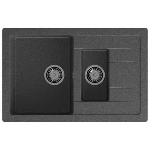 Кухонная мойка GranFest Quadro Q-775KL графит цвет Графит