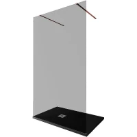 Душевая перегородка Allen Brau Infinity 2 120 3.21048.60.T профиль Медь браш стекло тонированное