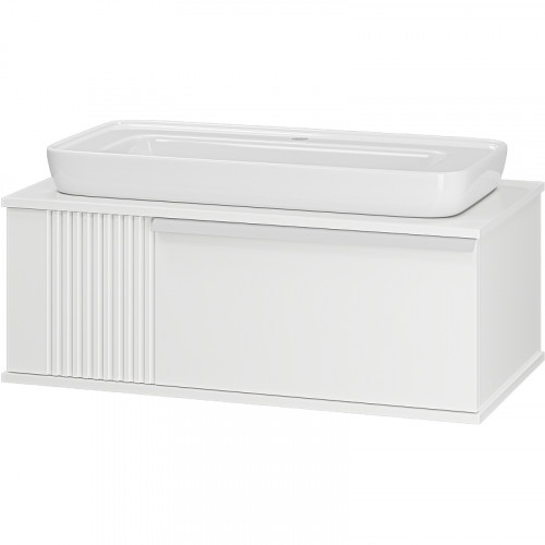 Тумба с раковиной Brevita Savoy 90 УТ000014905 подвесная Белая матовая МДФ / ЛДСП