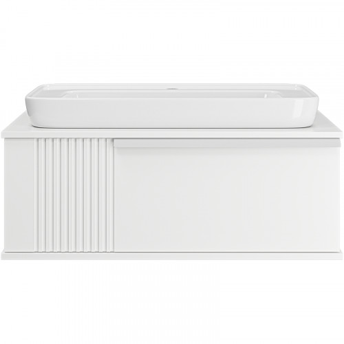 Тумба с раковиной Brevita Savoy 90 УТ000014905 подвесная Белая матовая МДФ / ЛДСП