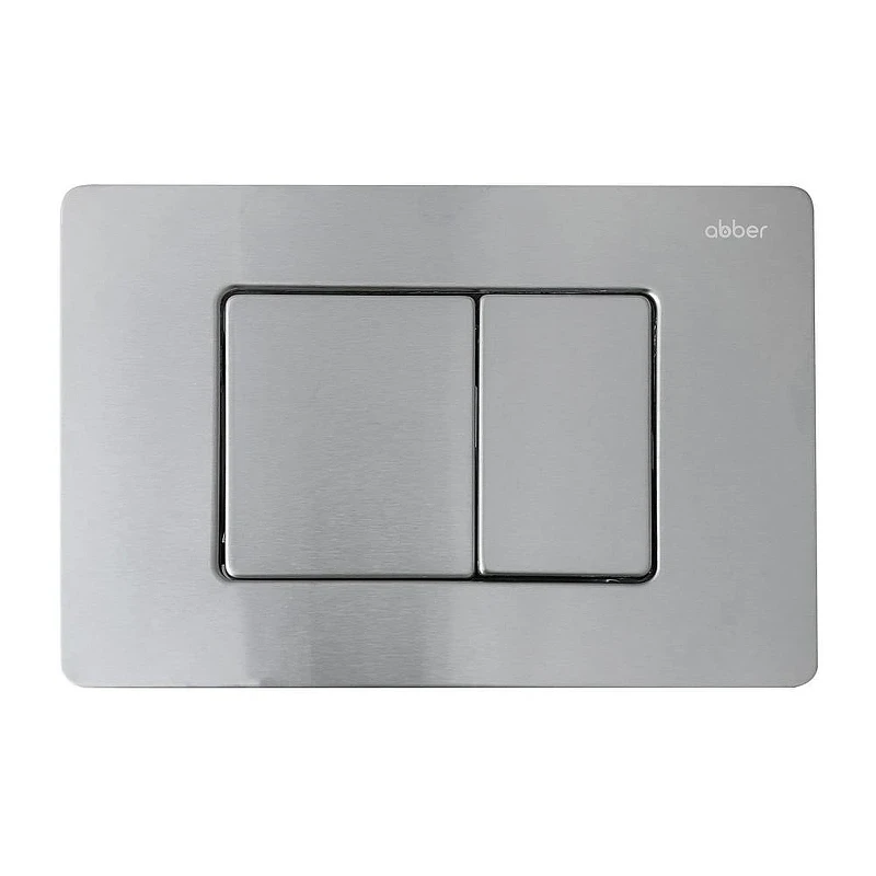 Комплект унитаза Abber Bequem AC1100T-AC0105-AC0120MCH с сиденьем Микролифт и клавишей смыва цвет Матовый хром