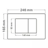 Комплект унитаза Abber Bequem AC1100T-AC0105-AC0120MCH с сиденьем Микролифт и клавишей смыва цвет Матовый хром