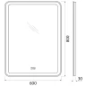 Зеркало BelBagno SPC-MAR-600-800-LED-TCH-WARM с подсветкой с подогревом с сенсорным выключателем