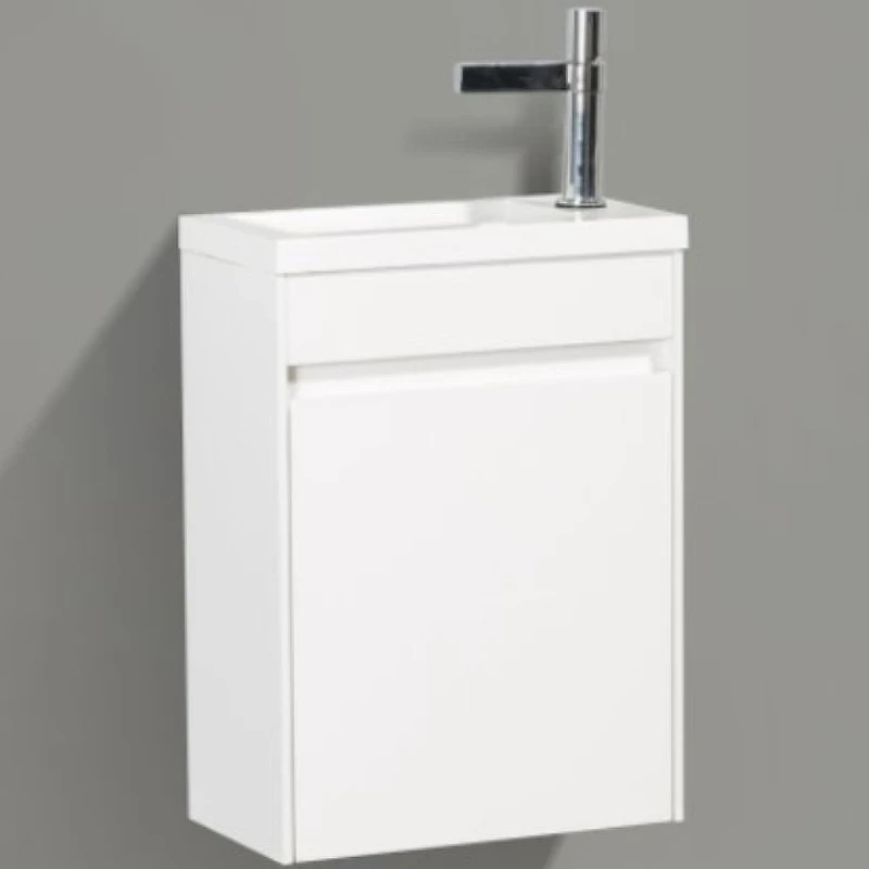 Тумба под раковину BelBagno Pietra Mini 40 PIETRA MINI-400-1A-SO-BL-R подвесная Bianco Lucido МДФ / ЛДСП
