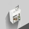 Тумба под раковину BelBagno Pietra Mini 40 PIETRA MINI-400-1A-SO-BL-R подвесная Bianco Lucido МДФ / ЛДСП