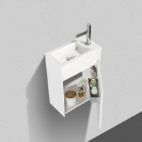 Тумба под раковину BelBagno Pietra Mini 40 PIETRA MINI-400-1A-SO-BL-R подвесная Bianco Lucido МДФ / ЛДСП