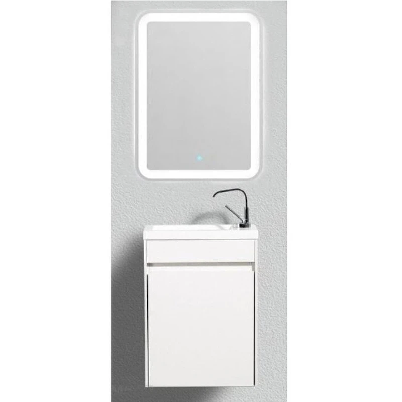 Тумба под раковину BelBagno Pietra Mini 40 PIETRA MINI-400-1A-SO-BL-R подвесная Bianco Lucido МДФ / ЛДСП