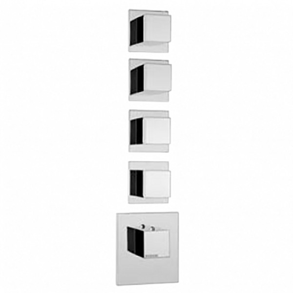Смеситель для душа Bossini Cube Outlets Z032208.030 с термостатом Хром латунь встраиваемый