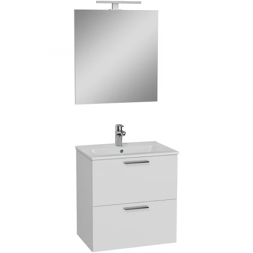 Комплект мебели для ванной Vitra Mia 60 75021 подвесной Белый глянцевый МДФ / ЛДСП