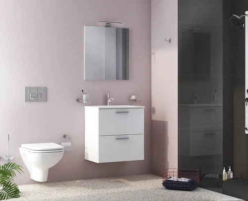 Комплект мебели для ванной Vitra Mia 60 75021 подвесной Белый глянцевый МДФ / ЛДСП