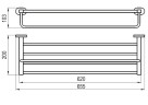 Полка для полотенец Ravak Chrome X07P194 Хром
