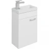 Тумба с раковиной Aquanet Нота 40 L 254044 подвесная Белая МДФ / ЛДСП