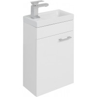 Тумба с раковиной Aquanet Нота 40 L 254044 подвесная Белая МДФ / ЛДСП
