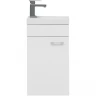 Тумба с раковиной Aquanet Нота 40 L 254044 подвесная Белая МДФ / ЛДСП