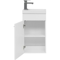 Тумба с раковиной Aquanet Нота 40 L 254044 подвесная Белая МДФ / ЛДСП