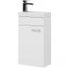 Тумба с раковиной Aquanet Нота 40 L 254044 подвесная Белая МДФ / ЛДСП