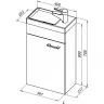 Тумба с раковиной Aquanet Нота 40 L 254044 подвесная Белая МДФ / ЛДСП