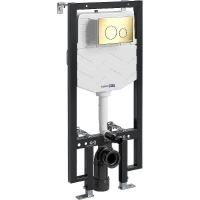 Инсталляция WasserKRAFT Vils 56TLT.010.ME.PG02 для унитаза с клавишей смыва Золото глянцевое