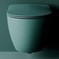 Унитаз Creavit Free FE322-11NY00E-0000 подвесной Зеленый нил без сиденья фарфор подвесной