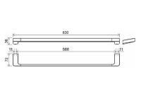 Полотенцедержатель Ravak 10° X07P561 Черный матовый