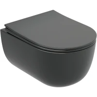 Унитаз Ceramicanova Modena Rimless CN6063MDH подвесной Темный антрацит матовый с сиденьем Микролифт фарфор подвесной