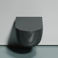 Унитаз Ceramicanova Modena Rimless CN6063MDH подвесной Темный антрацит матовый с сиденьем Микролифт фарфор подвесной