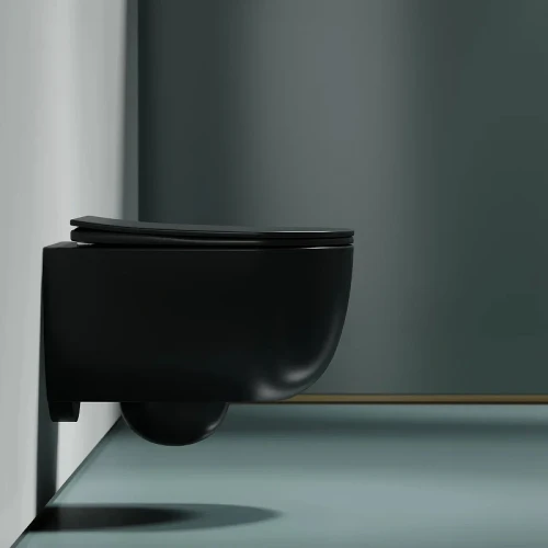 Унитаз Ceramicanova Modena Rimless CN6063MDH подвесной Темный антрацит матовый с сиденьем Микролифт фарфор подвесной